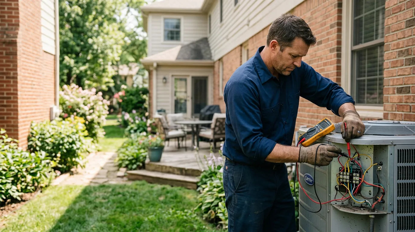 HVAC technician working near Davisville, MO